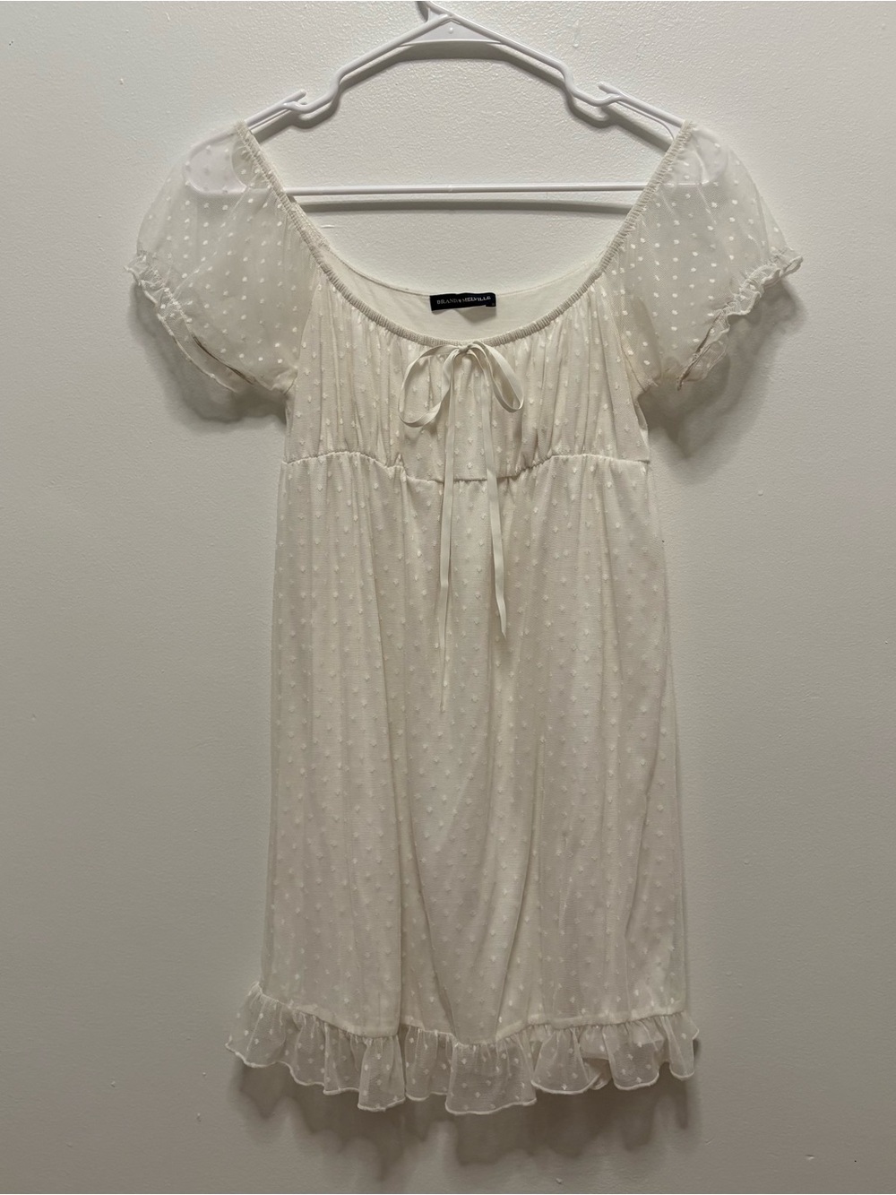 Brandy Melville white lace babydoll dress